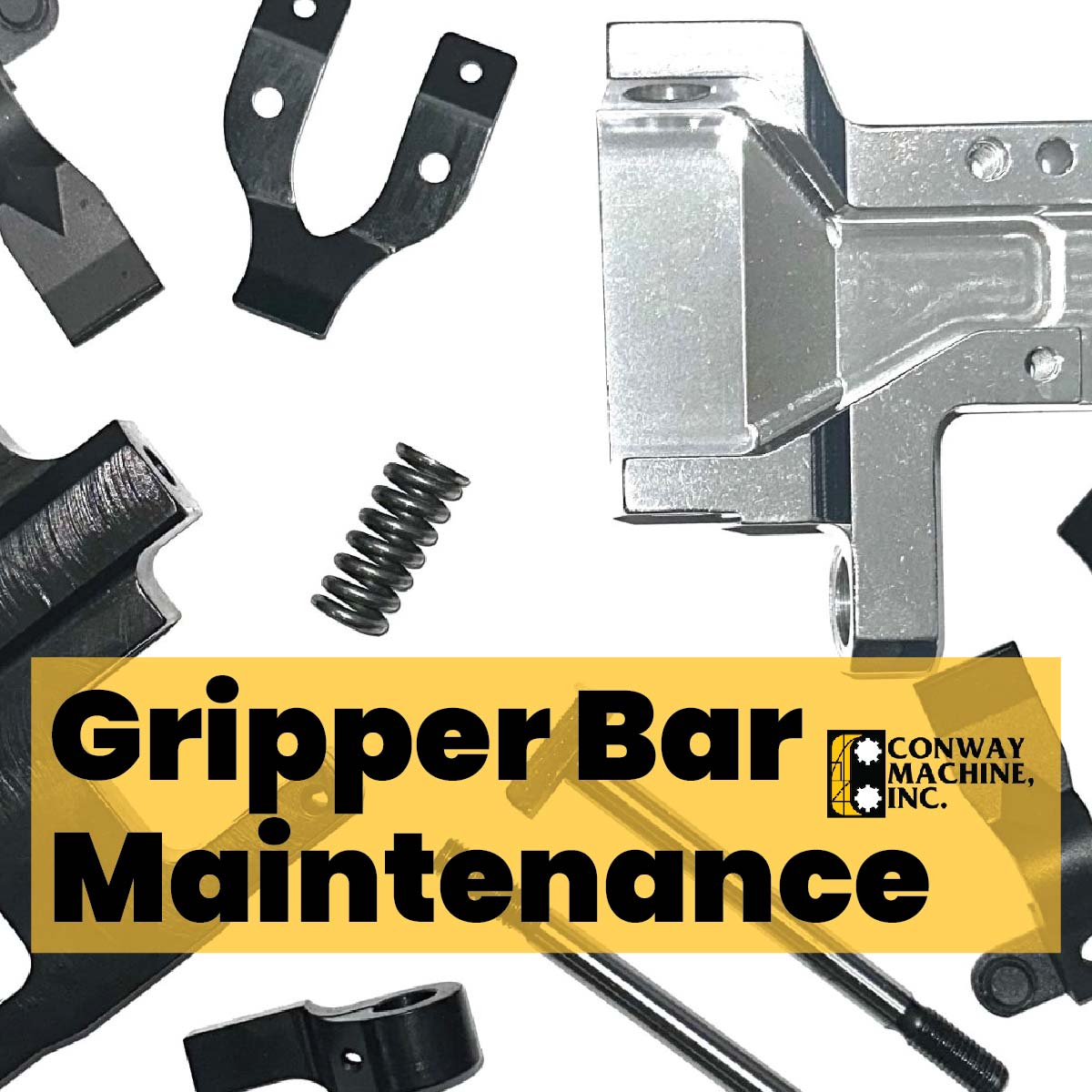 Varied gripper bar replacement parts from Conway Machine